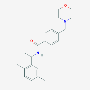 molecular formula C22H28N2O2 B5891104 N-[1-(2,5-dimethylphenyl)ethyl]-4-(4-morpholinylmethyl)benzamide 