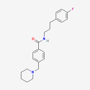 molecular formula C22H27FN2O B5891142 N-[3-(4-FLUOROPHENYL)PROPYL]-4-[(PIPERIDIN-1-YL)METHYL]BENZAMIDE 