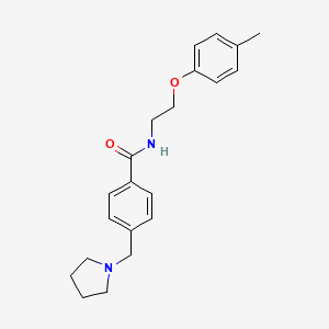 molecular formula C21H26N2O2 B5891163 N-[2-(4-METHYLPHENOXY)ETHYL]-4-[(PYRROLIDIN-1-YL)METHYL]BENZAMIDE 