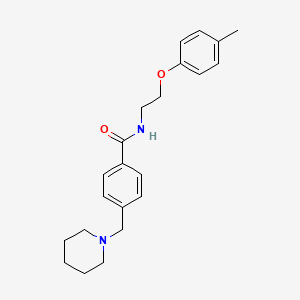molecular formula C22H28N2O2 B5891168 N-[2-(4-METHYLPHENOXY)ETHYL]-4-[(PIPERIDIN-1-YL)METHYL]BENZAMIDE 