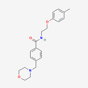 molecular formula C21H26N2O3 B5891174 N-[2-(4-methylphenoxy)ethyl]-4-(4-morpholinylmethyl)benzamide 