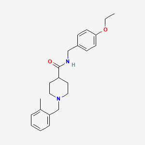 molecular formula C23H30N2O2 B5891283 N-[(4-ethoxyphenyl)methyl]-1-[(2-methylphenyl)methyl]piperidine-4-carboxamide 