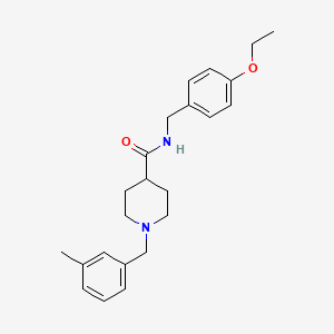 molecular formula C23H30N2O2 B5891291 N-[(4-ethoxyphenyl)methyl]-1-[(3-methylphenyl)methyl]piperidine-4-carboxamide 