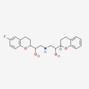 molecular formula C22H26FNO4 B589132 (S)-1-((S)-Chroman-2-yl)-2-(((S)-2-((R)-6-fluorochroman-2-yl)-2-hydroxyethyl)amino)ethanol CAS No. 129101-34-4