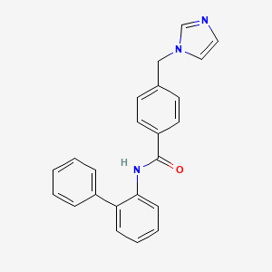 molecular formula C23H19N3O B5891340 N-2-biphenylyl-4-(1H-imidazol-1-ylmethyl)benzamide 