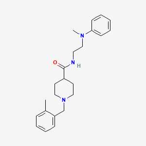 molecular formula C23H31N3O B5891345 N-{2-[METHYL(PHENYL)AMINO]ETHYL}-1-[(2-METHYLPHENYL)METHYL]PIPERIDINE-4-CARBOXAMIDE 