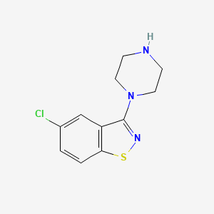molecular formula C11H12ClN3S B589137 5-Chloro-3-(piperazin-1-yl)benzol[d]isothiazole CAS No. 1330173-07-3