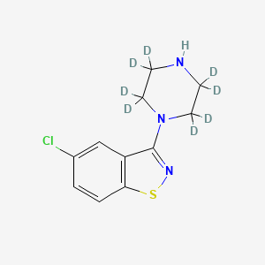 molecular formula C11H12ClN3S B589138 5-Chloro-3-(piperazin-1-yl)benzol[d]isothiazole-d8 CAS No. 1329808-44-7