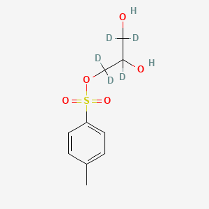 molecular formula C10H14O5S B589139 （R,S）-1-甲苯磺酰基甘油-d5 CAS No. 928623-32-9