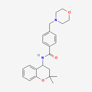 molecular formula C23H28N2O3 B5891445 N-(2,2-dimethyl-3,4-dihydro-2H-chromen-4-yl)-4-(4-morpholinylmethyl)benzamide 