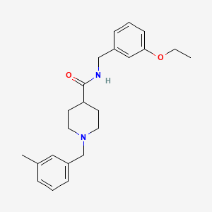 molecular formula C23H30N2O2 B5891448 N-[(3-ethoxyphenyl)methyl]-1-[(3-methylphenyl)methyl]piperidine-4-carboxamide 