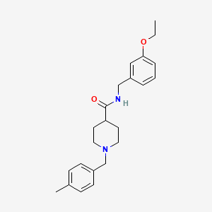 molecular formula C23H30N2O2 B5891452 N-[(3-ethoxyphenyl)methyl]-1-[(4-methylphenyl)methyl]piperidine-4-carboxamide 