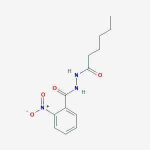 molecular formula C13H17N3O4 B5891469 N'-hexanoyl-2-nitrobenzohydrazide 