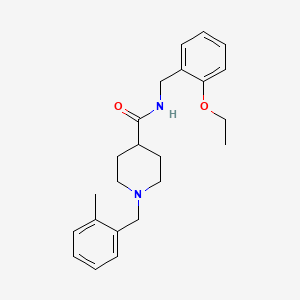 molecular formula C23H30N2O2 B5891475 N-[(2-ethoxyphenyl)methyl]-1-[(2-methylphenyl)methyl]piperidine-4-carboxamide 