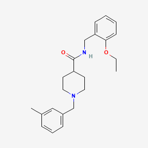 molecular formula C23H30N2O2 B5891480 N-[(2-ethoxyphenyl)methyl]-1-[(3-methylphenyl)methyl]piperidine-4-carboxamide 