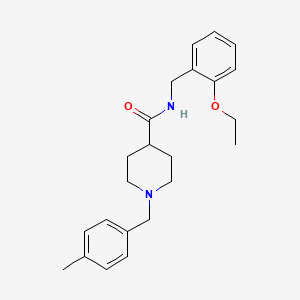 molecular formula C23H30N2O2 B5891487 N-[(2-ethoxyphenyl)methyl]-1-[(4-methylphenyl)methyl]piperidine-4-carboxamide 