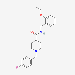 molecular formula C22H27FN2O2 B5891499 N-[(2-ethoxyphenyl)methyl]-1-[(4-fluorophenyl)methyl]piperidine-4-carboxamide 