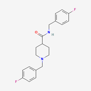 molecular formula C20H22F2N2O B5891541 N,1-bis[(4-fluorophenyl)methyl]piperidine-4-carboxamide 