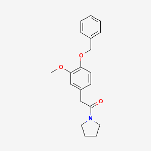 molecular formula C20H23NO3 B589159 2-[4-(Benzyloxy)phenyl-3-methoxy-]-1-(1-pyrrolidinyl)-ethanone CAS No. 1391054-62-8