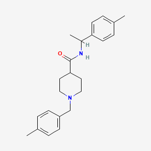 molecular formula C23H30N2O B5891610 N-[1-(4-methylphenyl)ethyl]-1-[(4-methylphenyl)methyl]piperidine-4-carboxamide 