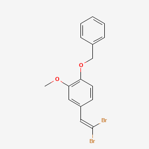 molecular formula C16H14Br2O2 B589163 4-(2,2-二溴乙烯基)-2-甲氧基-1-苄氧基苯 CAS No. 347377-09-7