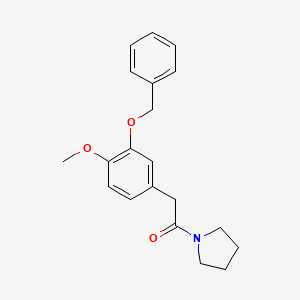 molecular formula C20H23NO3 B589164 2-[3-(Benzyloxy)phenyl-4-methoxy-]-1-(1-pyrrolidinyl)ethanone CAS No. 1206614-03-0