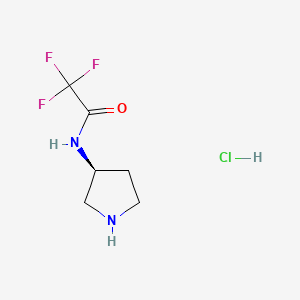molecular formula C6H10ClF3N2O B589165 (3S)-(-)-3-(Trifluoroacetamido)pyrrolidine Hydrochloride CAS No. 132883-43-3