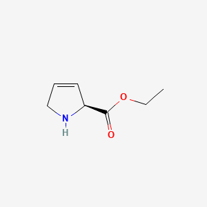 molecular formula C7H11NO2 B589166 (S)-ethyl 2,5-dihydro-1H-pyrrole-2-carboxylate CAS No. 126111-01-1