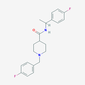 molecular formula C21H24F2N2O B5891685 N-[1-(4-fluorophenyl)ethyl]-1-[(4-fluorophenyl)methyl]piperidine-4-carboxamide 