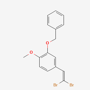 molecular formula C16H14Br2O2 B589169 4-(2,2-Dibromoethenyl)-1-methoxy-2-benzyloxybenzene CAS No. 1206614-02-9