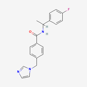 molecular formula C19H18FN3O B5891691 N-[1-(4-fluorophenyl)ethyl]-4-(imidazol-1-ylmethyl)benzamide 