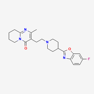 molecular formula C23H27FN4O2 B589171 3-[2-[4-(6-Fluoro-1,3-benzoxazol-2-yl)piperidin-1-yl]ethyl]-2-methyl-6,7,8,9-tetrahydropyrido[1,2-a]pyrimidin-4-one CAS No. 1005191-81-0