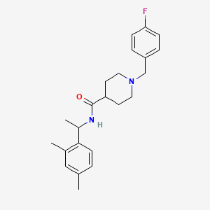 molecular formula C23H29FN2O B5891716 N-[1-(2,4-dimethylphenyl)ethyl]-1-[(4-fluorophenyl)methyl]piperidine-4-carboxamide 