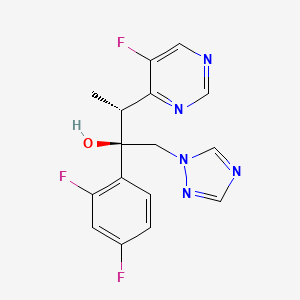 molecular formula C16H14F3N5O B589174 (2R,3R)-2-(2,4-二氟苯基)-3-(5-氟嘧啶-4-基)-1-(1H-1,2,4-三唑-1-基)丁烷-2-醇 CAS No. 137330-52-0