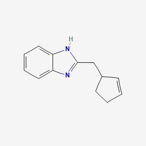 molecular formula C13H14N2 B589179 2-(cyclopent-2-en-1-ylmethyl)-1H-benzimidazole CAS No. 146350-93-8
