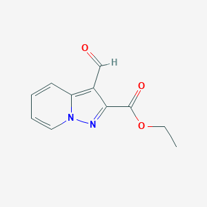 molecular formula C10H8N2O3 B589182 Ethyl 3-formylpyrazolo[1,5-a]pyridine-2-carboxylate CAS No. 151831-22-0