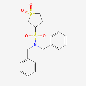 molecular formula C18H21NO4S2 B5891915 N~3~,N~3~-DIBENZYL-1,1-DIOXOTETRAHYDRO-1H-1LAMBDA~6~-THIOPHENE-3-SULFONAMIDE 