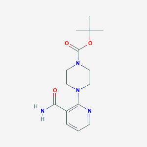 molecular formula C15H22N4O3 B5891969 tert-butyl 4-[3-(aminocarbonyl)-2-pyridinyl]-1-piperazinecarboxylate 