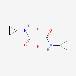 molecular formula C9H12F2N2O2 B5892041 N,N'-dicyclopropyl-2,2-difluoromalonamide 
