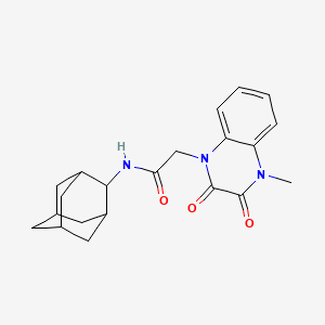 molecular formula C21H25N3O3 B5892061 N-2-adamantyl-2-(4-methyl-2,3-dioxo-3,4-dihydro-1(2H)-quinoxalinyl)acetamide 