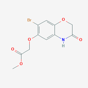 molecular formula C11H10BrNO5 B5892071 methyl [(7-bromo-3-oxo-3,4-dihydro-2H-1,4-benzoxazin-6-yl)oxy]acetate 