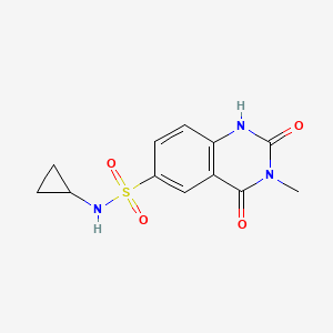 molecular formula C12H13N3O4S B5892172 N-cyclopropyl-3-methyl-2,4-dioxo-1,2,3,4-tetrahydro-6-quinazolinesulfonamide 