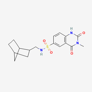molecular formula C17H21N3O4S B5892178 N-(bicyclo[2.2.1]hept-2-ylmethyl)-3-methyl-2,4-dioxo-1,2,3,4-tetrahydro-6-quinazolinesulfonamide 