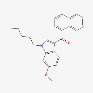 molecular formula C25H25NO2 B589218 JWH 018 6-methoxyindole analog CAS No. 1427325-49-2
