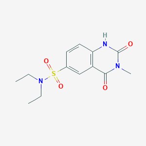 molecular formula C13H17N3O4S B5892184 N,N-diethyl-3-methyl-2,4-dioxo-1,2,3,4-tetrahydro-6-quinazolinesulfonamide 