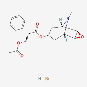 molecular formula C19H24BrNO5 B589223 O-Acetyl Scopolamine Hydrobromide CAS No. 5027-67-8