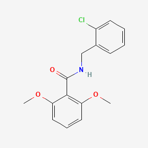 molecular formula C16H16ClNO3 B5892248 N-[(2-chlorophenyl)methyl]-2,6-dimethoxybenzamide 