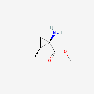 molecular formula C7H13NO2 B589227 (1R,2R)-Methyl 1-amino-2-ethylcyclopropanecarboxylate CAS No. 138457-96-2