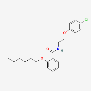 molecular formula C21H26ClNO3 B5892309 N-[2-(4-chlorophenoxy)ethyl]-2-(hexyloxy)benzamide 