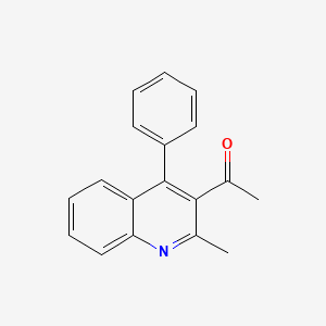 molecular formula C18H15NO B5892346 3-Acetyl-2-methyl-4-phenylquinoline 